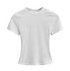 Crew neck short sleeve T-shirt women's summer new American Spice Girl solid color small slim bottom top