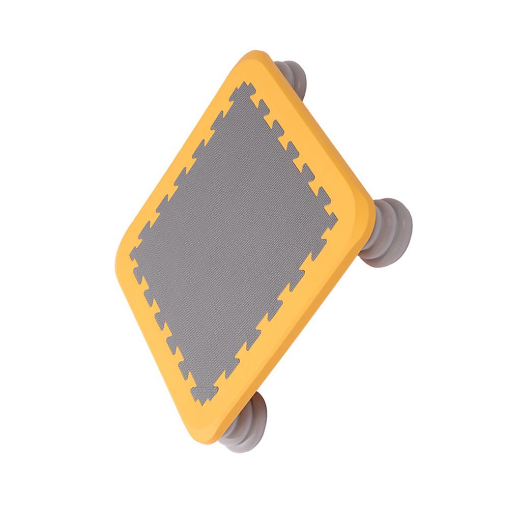 Kids Mini Trampoline Sensory Bounce Board Balance Jumping Toy Hexagonal Frame Compact Design for Playroom Bedroom