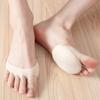 5 Pairs Women's Invisible Foot Socks Soft Open Toe Socks Comfortable Non-slip Split Toe Shock Absorbing Half Palm Socks