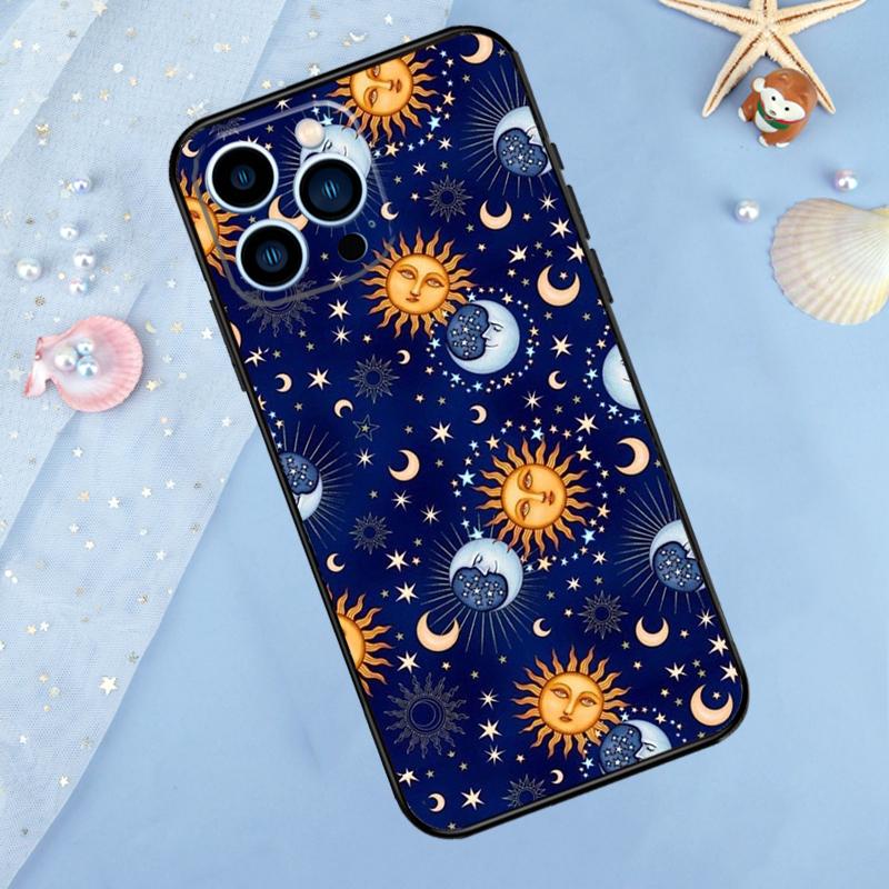 Sun and Moon Case For iPhone 17 Pro Max16 15 14 13 11 12 Pro Max Plus 12 13 Mini 16e 17 Air Back Cover