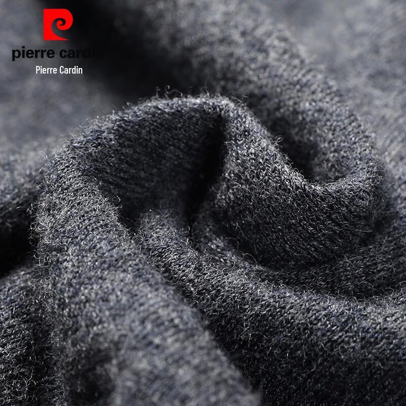 Pierre Cardin Men's 100% Pure Wool Turn-down Collar Pullover Sweater