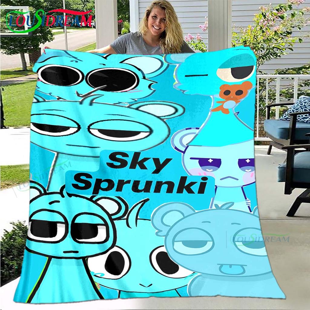 Fashion S-Sprunki Incredibox Game Four Seasons Blanket Sofa Cover Travel Bed Plush Blanket Travel Office Break Blanket Gift