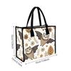 Cute Owl Print Canvas Tote Bag for Daily Shopping Casual Shoulder Handbag