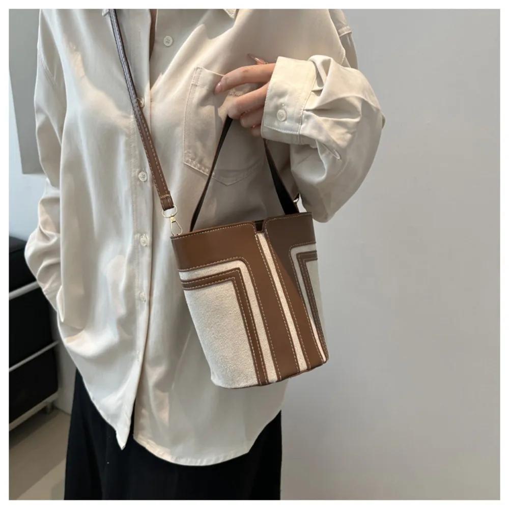 Frauen PU leder tasche einfache tasche retro messenger-stil taschen kontrast farbe personalisierte trend