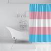 Aertemisi Transgender Pride Flag Rainbow Lgbt Shower Curtain Set With Grommets And Hooks For Bathroom Decor