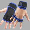 Unisex Half-Finger Fitness Gloves with Grip Straps for Pull-up, Dumbbell, Deadlift & Barbell Support