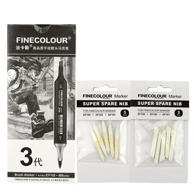 Finecolour Replacement EF100/EF101/EF102 Generation Art Marker Head Replaceable Big Oblique Nib/Small Round Nib For Marker Pen