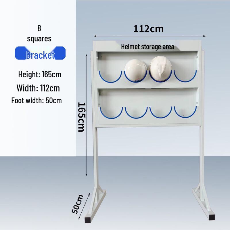 8-Position Galvanized Safety Helmet Rack