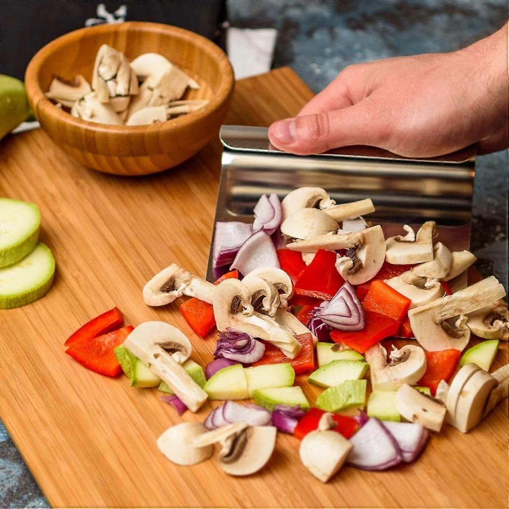 14 X 12 Cm Multifunctional Stainless Steel Kitchen Utensils - Vegetable Picker, Stainless Steel Kitchen Utensils, Vegetable Scraper and Dough Scraper