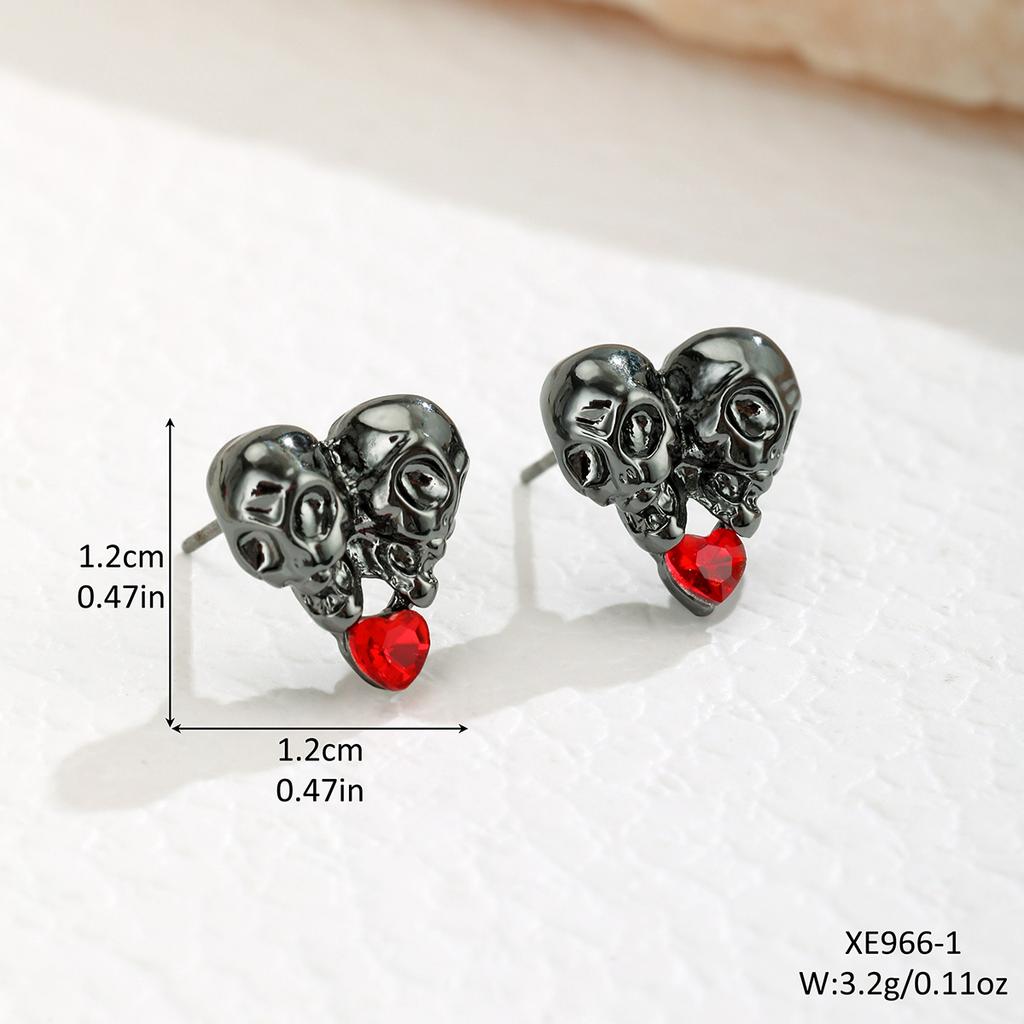 1Pc/4Pc Creative Fashion Easter Halloween Palm Love Earrings Skull Angel Wings Earrings