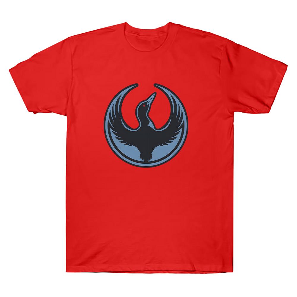 Rebel Loon Logo T Shirts Minnesota Rebel Alliance T-Shirt Crew Neck Combed Cotton Men Tees  Unisex Round Neck Short Sleeve Tops Men womens clothes