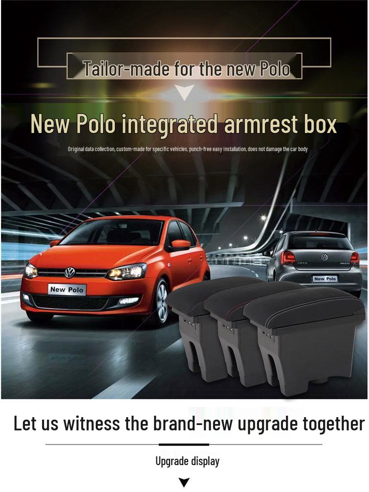 2018 VW Polo Armrest Box & Accessories for Center Console Upgrade 2017+