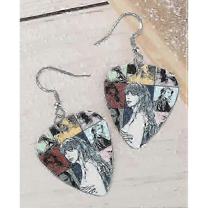 TS Eras Tour Merch Lover Earrings Accessories for Women Trendy Taylor Earrings Concert Outfit Gifts Heart Dangle Drop Earrings Guitar Earrings Gift 20
