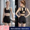 Women's Summer Yoga Wear: Loose Fit Sports Bra & Shorts Two-Piece Set for Running and Casual Activities