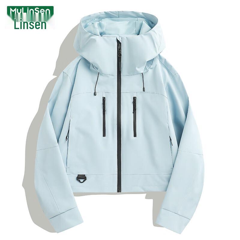 MULINSEN Women's Short Hooded Windbreaker Jacket