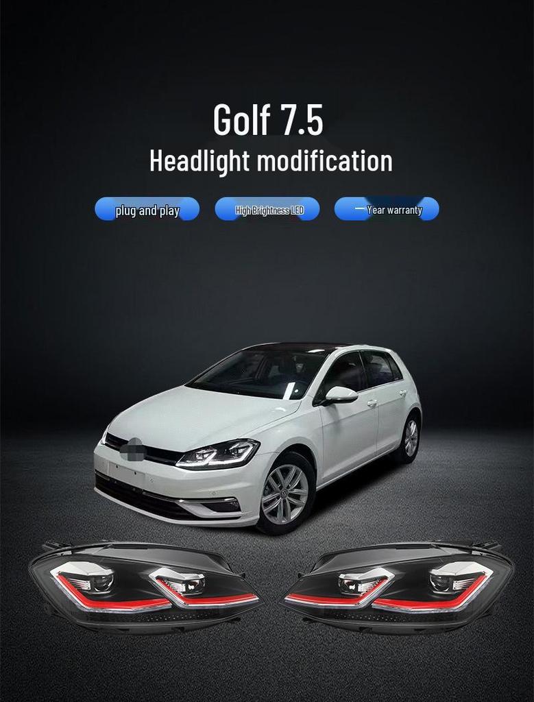 LED Headlights, Daytime Running Lights, and Turn Signals for 2017-2020 Volkswagen Golf 7.5