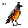 Whiskey Decanter Crow Decanter, 350ml Capacity Liquor Glass Bottle, Gift for Lovers Decorative Alcohol Dispenser Home Kitchen Bar Storage Container