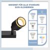 Plafonnier - NETTLIFE - Spot de plafond noir moderne - 3 ampoules GU10 - Orientable 350° - Métal noir