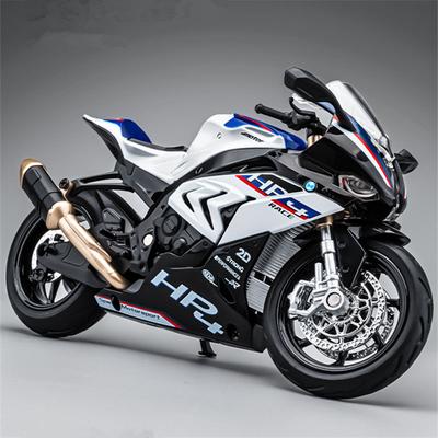 1:12 S1000Rr Hp4 Race Alaşım Üst Lüks Spor Motosiklet Modeli Döküm Metal Yol Yarışı Motosiklet Modeli Ses Işık Çocuk Hediyesi