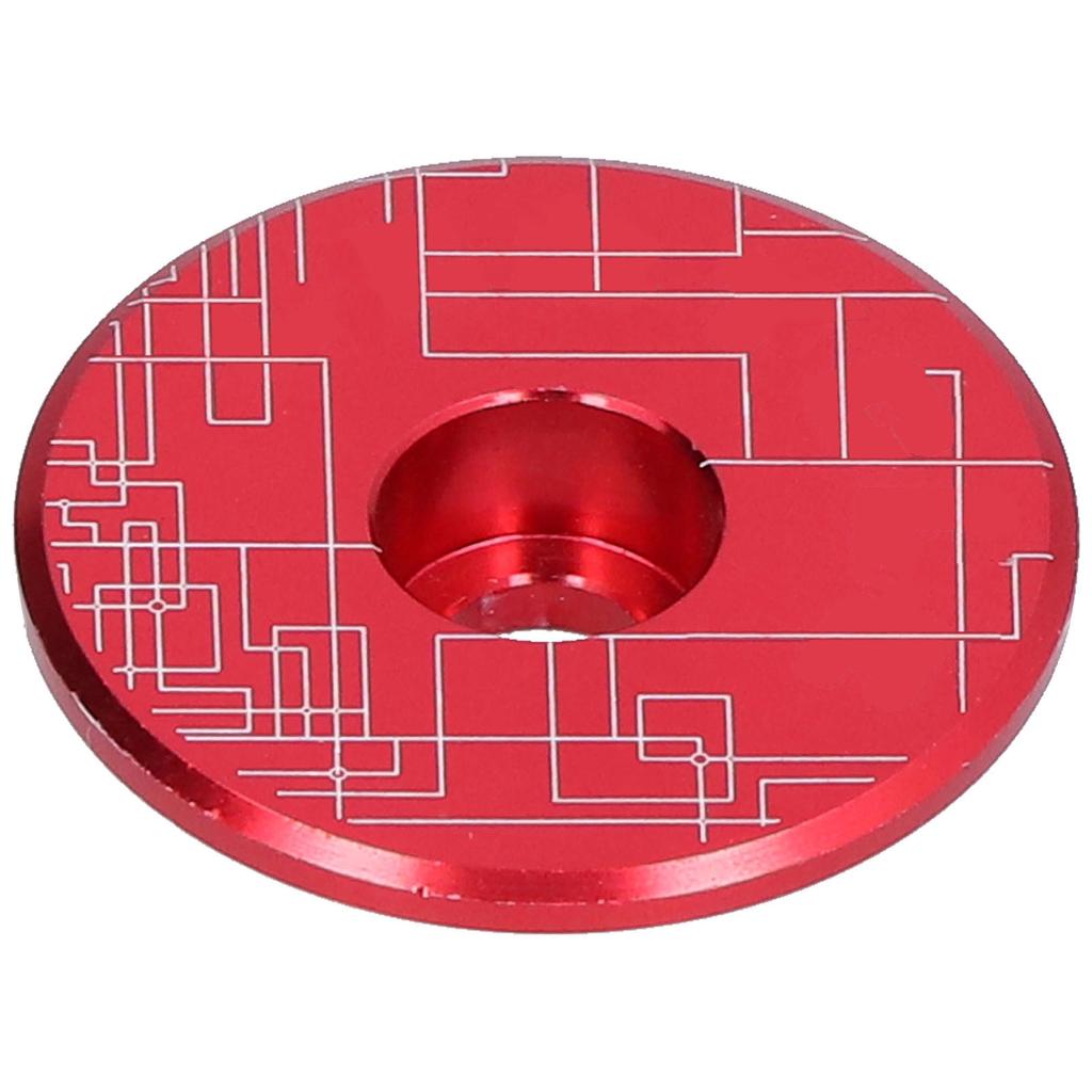 Mountain Bike Headset Top Cover Road Bike Aluminum Alloy Front Fork Stem Top CapRed