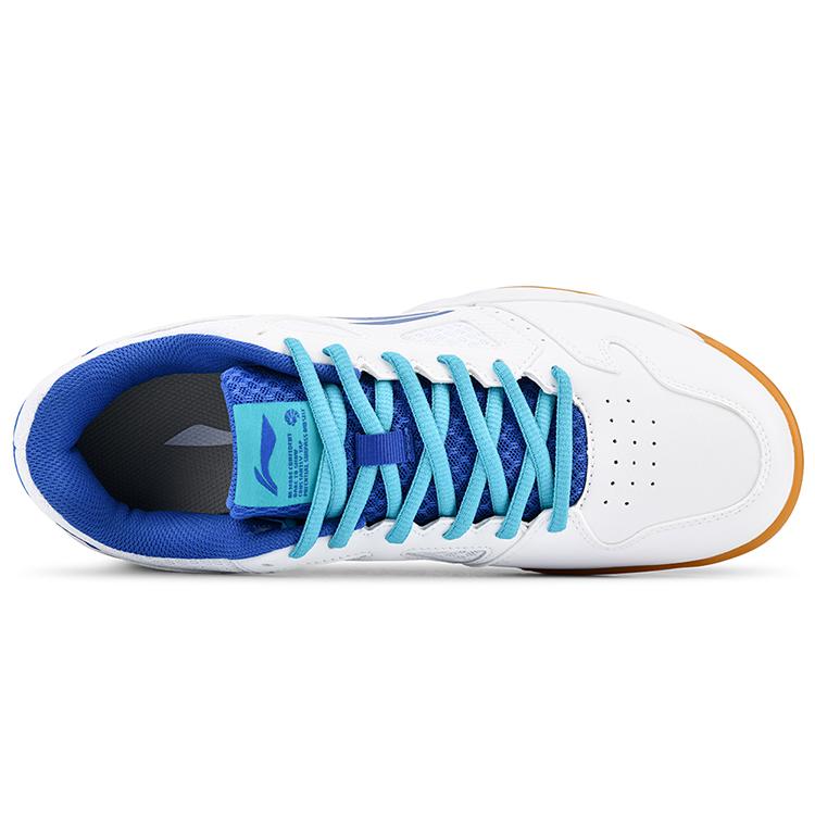 Li Ning The Flash 2.0 Cushioning Slip Resistant Low top Badminton Shoes Unisex White Blue AYTT023-2