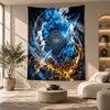 Decorative Tapestry,Manchester City Printed Wall Art, Lightweight Wall Hanging For Bedroom Background