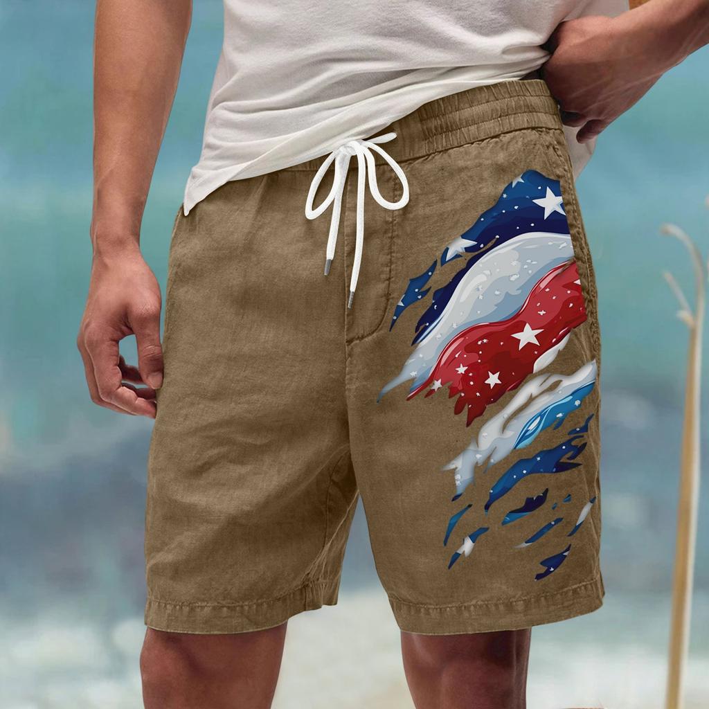 Męskie letnie, duże, swobodne, luźne spodnie sportowe, szorty plażowe