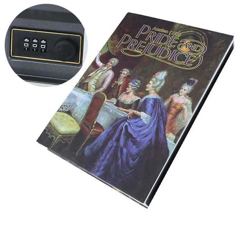 Cassaforte Domestica Alta Qualità Libro Segreto Cassaforte Nascosta Salvadanaio Salvadanaio Salvadanaio Contenitore per Contanti Scatola per Soldi Metallo Acciaio Simulazione Libri Classici