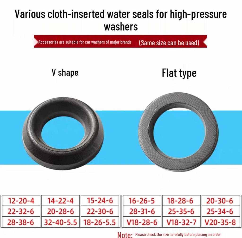 Kit de réparation de pompe de nettoyeur haute pression: Tête, Pince à linge, Joint principal, Piston, Joint d'huile, Anneau en caoutchouc Accessoires