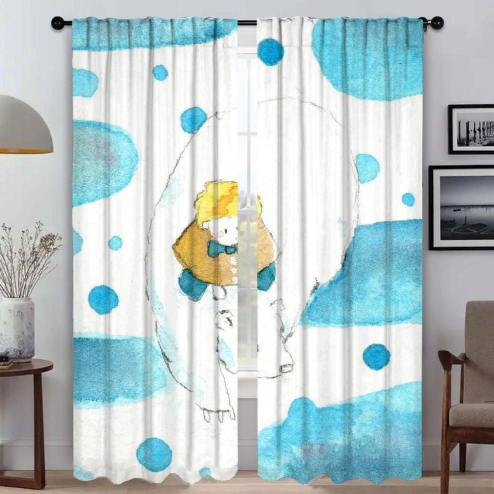 Dream Girl Curtains Child Room Partition Kitchen Curtains for Camera Halloween Decoration Blackout Curtain Shades Living Elegant