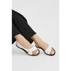 Black Open Front Women's Sandals Summer Shoes Ballerinas