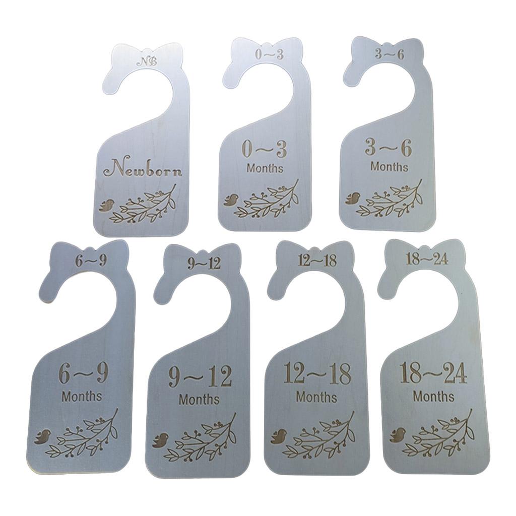 Buy 7 Pcs Baby Closet Size Divider Wooden Baby Closet Organizers from