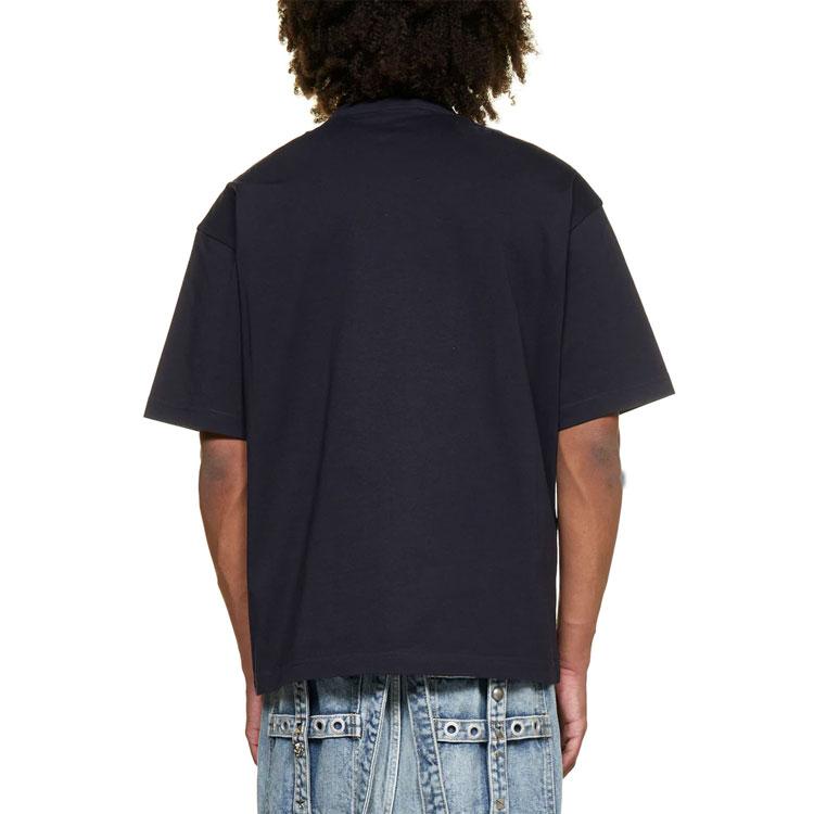 Balenciaga T Shirt Loose Fit Men's Dark Blue 612966TJV873967