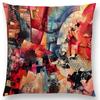 New D Print Gorgeous Abstract Art Painting Mysterious Colorful Vortex World Fantasy Retro Cushion Cover Sofa Pillow Case