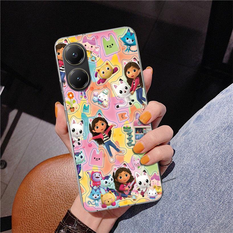 Cartoon Gabbys Dollhouse Phone Case For Xiaomi Poco X7 X6 X5 Pro F7 Ultra Redmi 15C 15 13C 13 12C 12 10 10A 10C 9 9A 9C 9T Cover