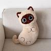 Cartoon Cat Plush Pillow With Embroidered Animal Design For Couch Lounge And Bed Comfort