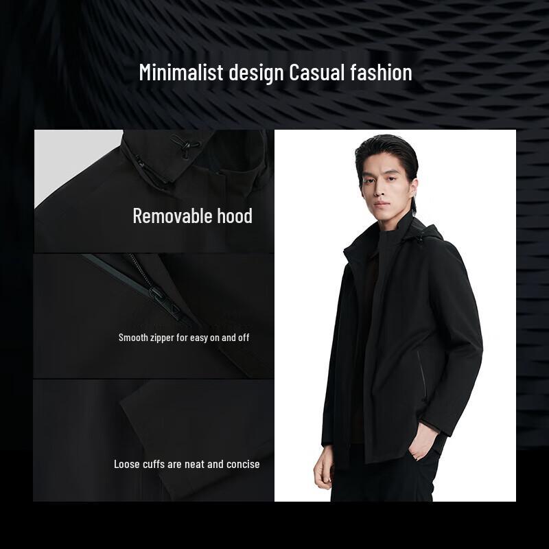 K-Boxing Men's Water-Resistant Mid-Length Autumn Jacket NKZN3009