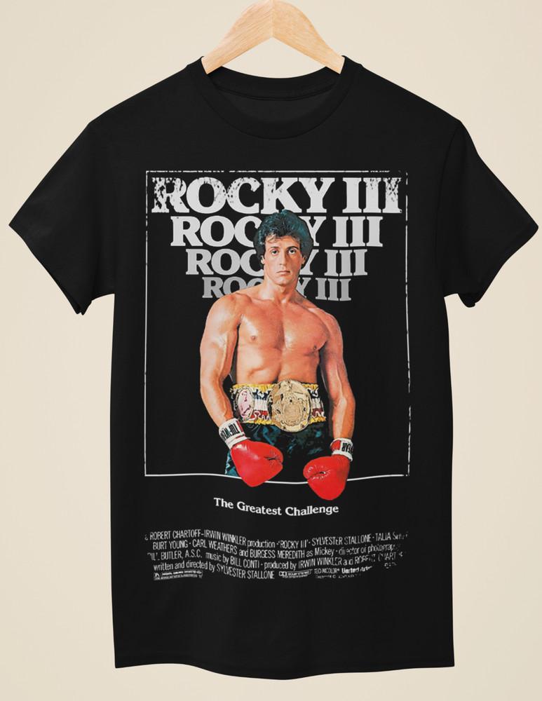 Rocky III - Movie Poster Inspired Unisex Black T-Shirt Unisex T-Shirt M