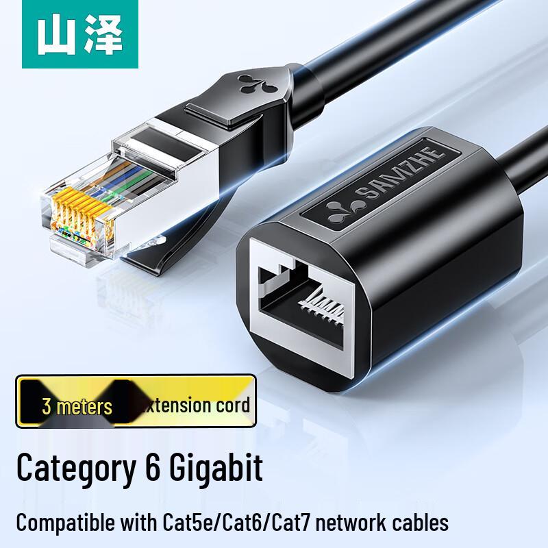 Shanze Cat6 Gigabit RJ45 Ethernet Extension Cable