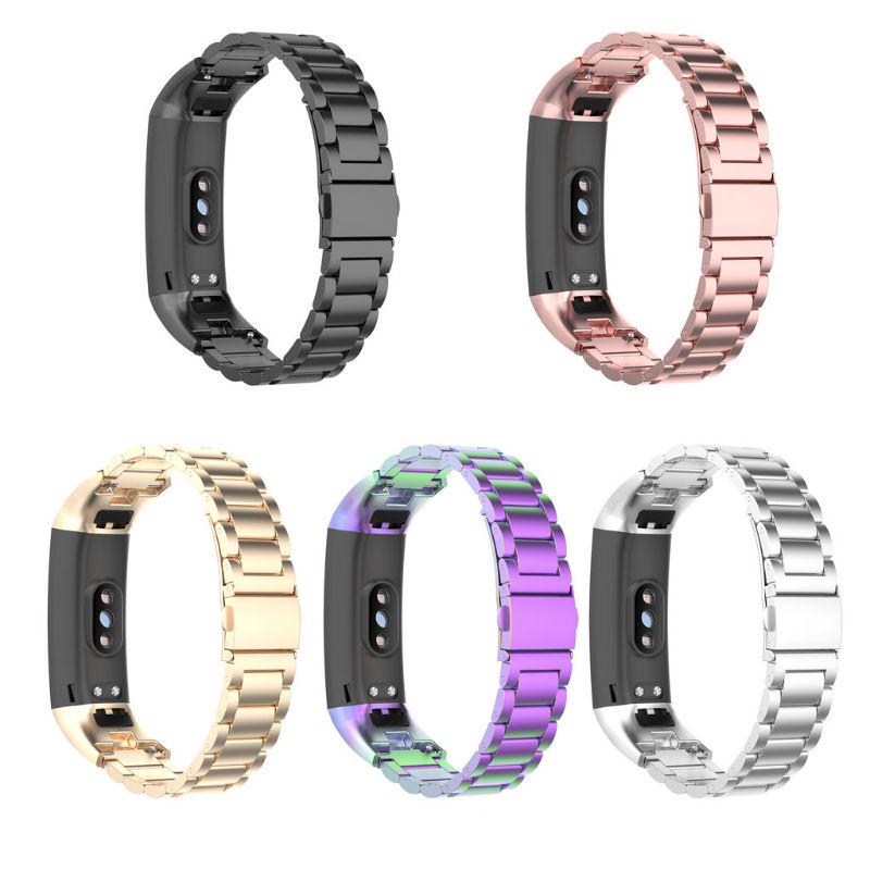 Suitable for Huawei for Honor Band 5 4 Watch Band Adjustable Stainless Steel Replacement Strap Wristband Bracelet Rust P