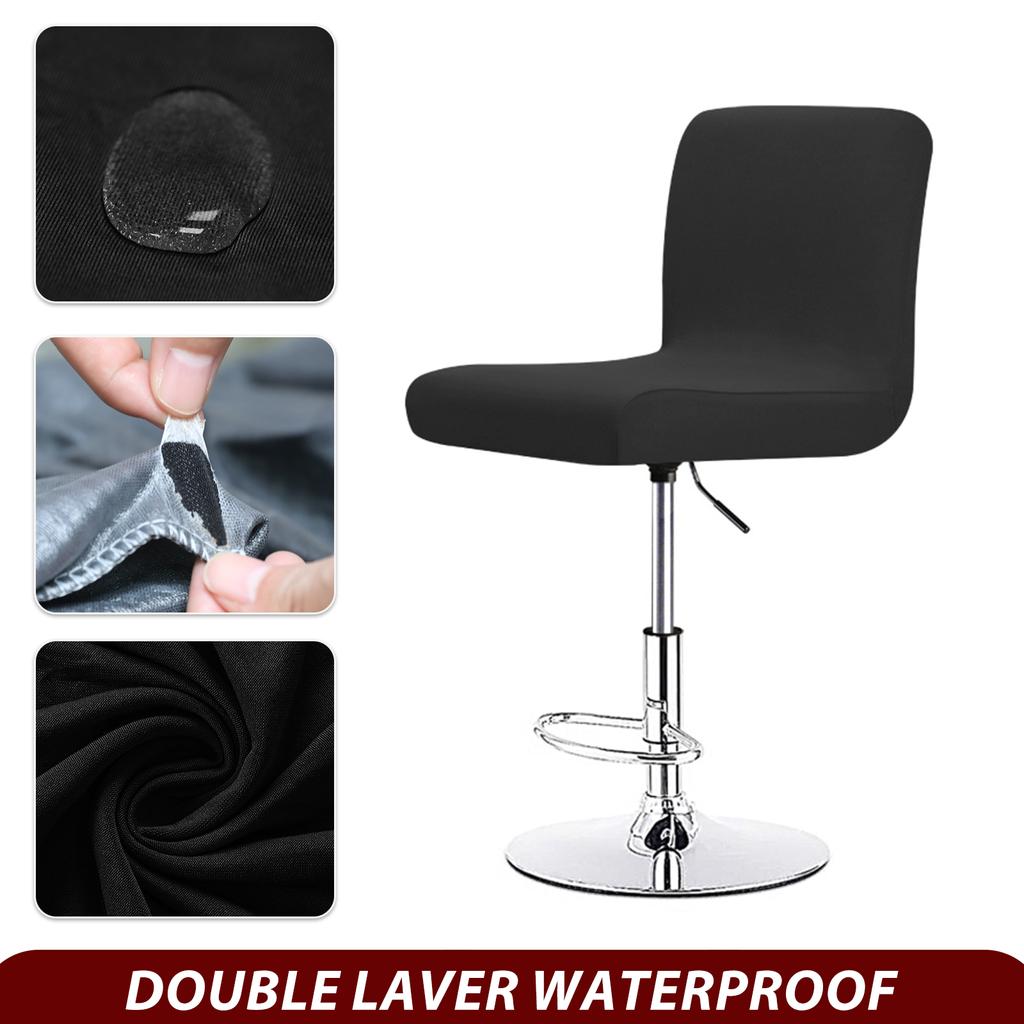 Real Waterproof Fabric Bar Chair Cover Stretch Short Back Chair Cover Washable Cheap Spandex Covers For Home Hotel Banquet Decor