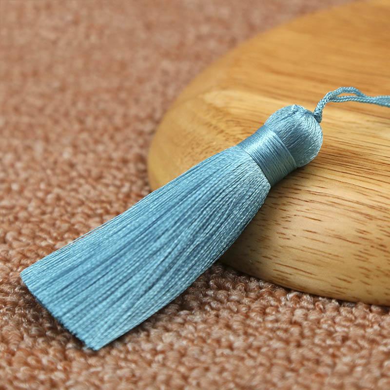 10pcs 8cm Tassel Earrings Polyester Silk Brush Pendant Earring Charm Satin Tassel DIY Jewelry Making Findings Handmade Craft