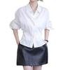 2026 Spring Women's Simple Style Lapel Shirt - Elegant, Solid Color Design for Sophisticated Commuting