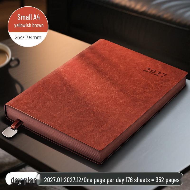 2026 A5 Planner: Soft Leather Cover, Annual Calendar, Custom LOGO Efficiency Notebook