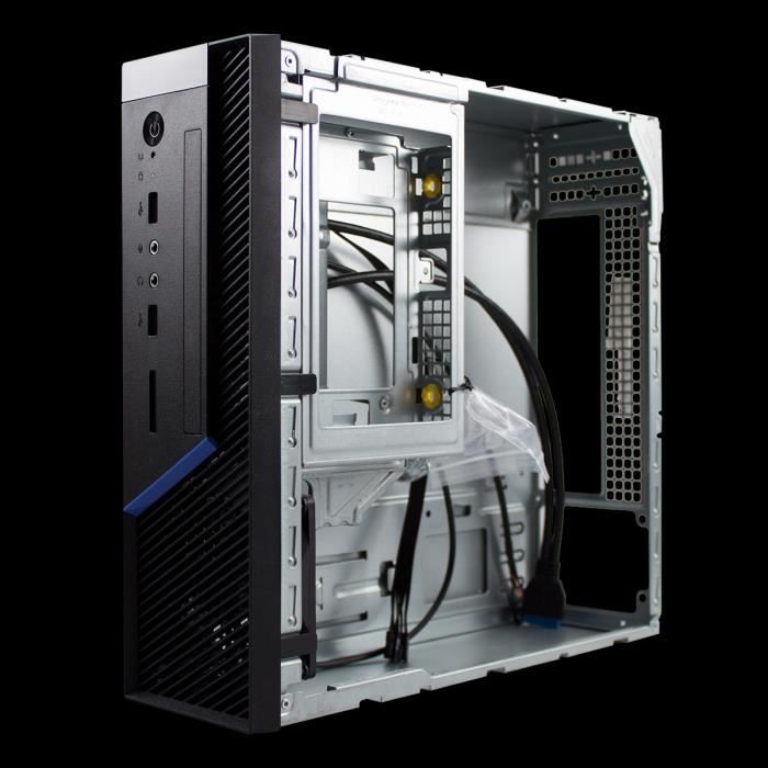 Unykach caviar 1k, bureau, pc, sgcc, itx, noir, maison-bureau