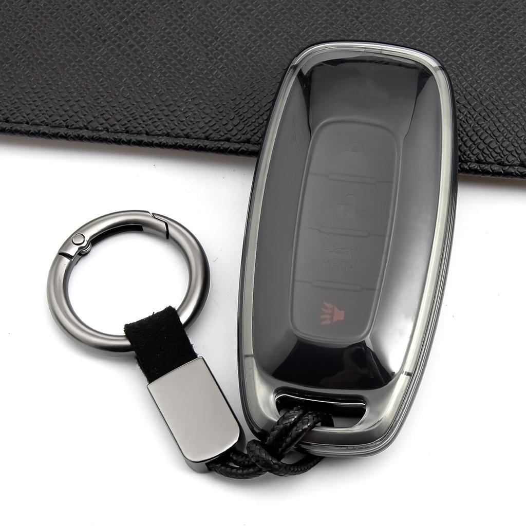 Transparent Black Tpu Car Smart Key Cover Case For - Nissan Rogue X-Trail T33 Qashqai J12 Kicks Ariya Altima Sentra