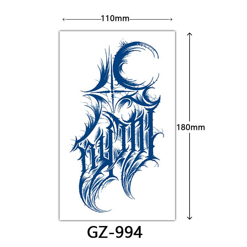 Juice Tattoo Stickers, Herbal Tattoo Stickers, Semi-Permanent English Letter Tattoo Stickers Tattoo