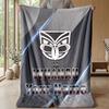 Wigan Warriors Custom Flannel Throw Blanket Print Your Name Text Soft Warm Blanket Holiday Present