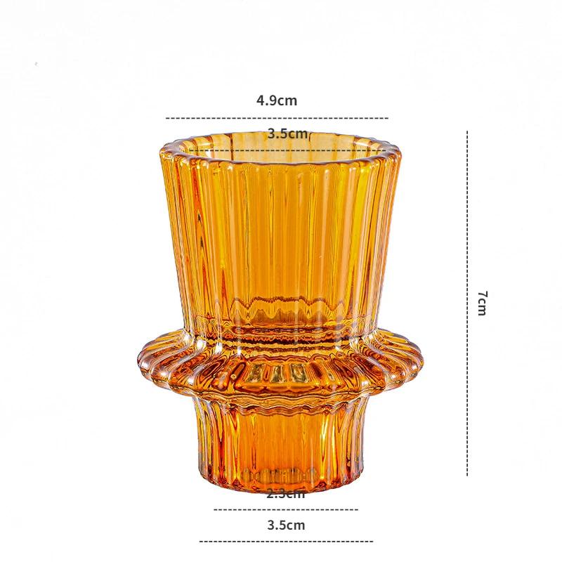 Nordic Mini Glass Candlestick European Taper Candles Holders Table Candle Stand Small Tealight candle holder Home Decoration