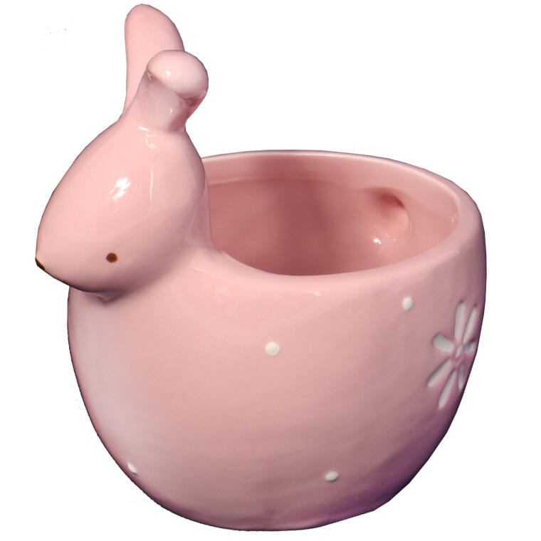 Ceramic bunny pink bowl stand